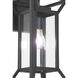 Great Outdoors Harbor View 1 Light 16.5 inch Sand Coal Outdoor Wall Mount in Clear Glass